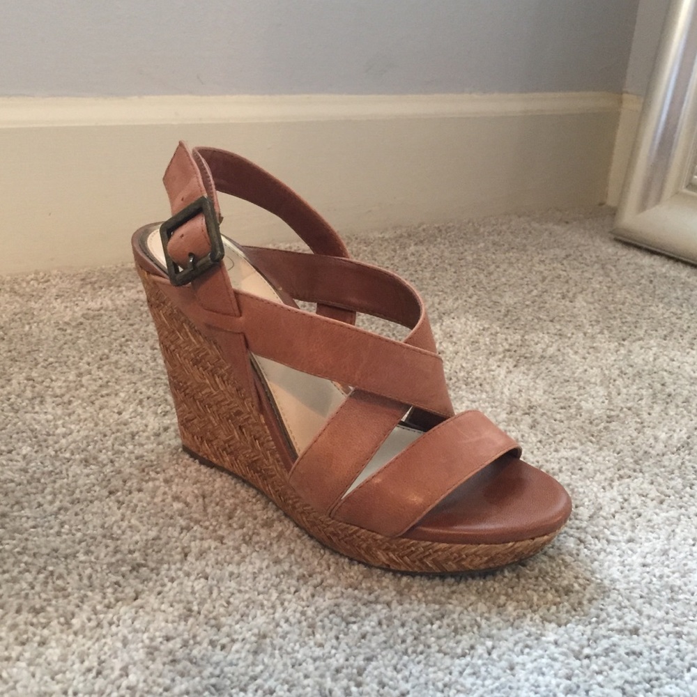 Jessica Simpson Leather Wedges